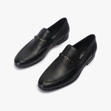 Sheep Leather Moccasins with Metal Bit black opposite