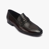 Braided Buckle Moccasins coffee side single