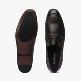 Braided Buckle Moccasins coffee top and sole