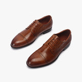 Croc Pattern Derbys brown opposite