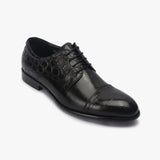 Croc Pattern Derbys black side single