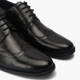 Broad Toe Brogues black side angle zoom