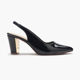 Slingback Patent Pumps black side profile