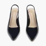 Slingback Patent Pumps black front zoom