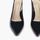 Slingback Patent Pumps black front zoom