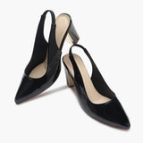 Slingback Patent Pumps black