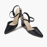 Snake Print Anklestrap Pumps black