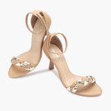 Split Braided Sandals beige