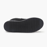 Quilted Lace Up Suede Boots black sole