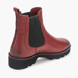 Combat Chelsea Boots maroon back