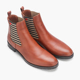 Formal Tan Boots side angle