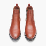 Formal Tan Boots front angle