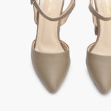 Classic AnkleStrap Pumps olive front zoom