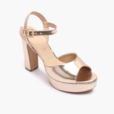 Bold Platform Sandals gold side single