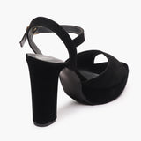 Bold Platform Sandals black back angle