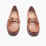 Metal Accented Wedge Heel Loafers