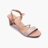 Strap Embellished Sandals light pink side single