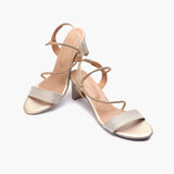 Strap Embellished Sandals gold