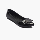 Patent Pointed Ballerinas black side single