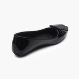 Patent Pointed Ballerinas black back