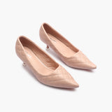 Quilted Pumps pink side angle