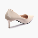 Patent Pumps beige back