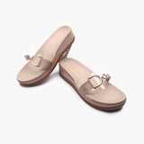 Buckle Detail Transparent Wedge pink