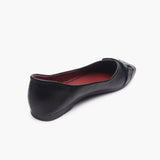 Chainlink Flat Ballerinas black back