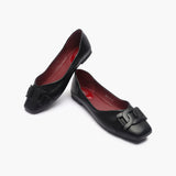 Chainlink Flat Ballerinas black