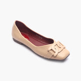 Chainlink Flat Ballerinas beige side single
