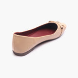 Chainlink Flat Ballerinas beige back
