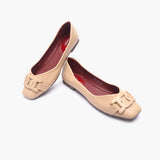 Chainlink Flat Ballerinas beige