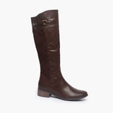 Quilted Boots brown side profile