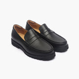 EVA Sole Penny Slip On black side angle