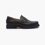 EVA Sole Penny Slip On black side profile