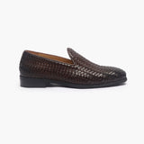 Arrow Weave Slip Ons brown side profile