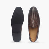 Arrow Weave Slip Ons brown top and sole