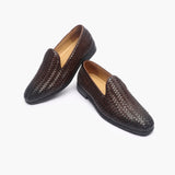 Arrow Weave Slip Ons brown