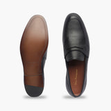 Milled Leather Penny Loafers black top and sole