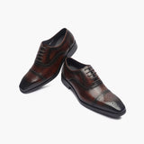 Medallion Toe Semi Brogue Lace ups brown