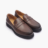 EVA Sole Penny Slip On brown side angle