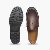 EVA Sole Penny Slip On brown top and sole