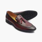 Tassle Slip Ons maroon side and sole