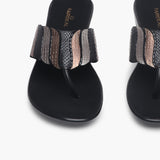 Dual Pattern Slip Ons black front zoom