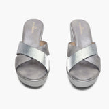 Dual Tone Cross Wedges grey front
