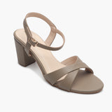 Classic Cross Sandals beige side profile