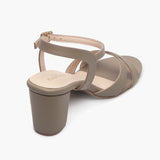 Classic Cross Sandals beige back
