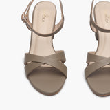 Classic Cross Sandals beige front zoom