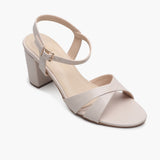 Classic Cross Sandals cream side single