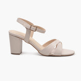 Classic Cross Sandals cream side profile